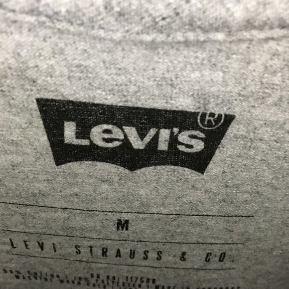 Levis Graphic Strauss Long Sleeve Shirt Gray M - Picture 6 of 7